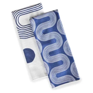 350gsm/400gsm Printed Microfiber Kitchen Towels Customizable Logo Waffle Weave Quick Dry Absorbent Tea Towels Compressed Pattern