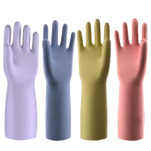38cm 13mil 80g Eco friendly Extended Nitrile Household Gloves Fashionable Waterproof Light Soft Kitchen Gloves Reusable Durable