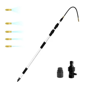 3M Aluminum Telescopic Gutter Cleaning Pole Black Yellow Plastic Toggle Switch Eco Friendly Reusable Efficient Debris
