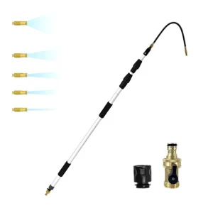 3M Aluminum Telescopic Multifunctional Gutter Cleaning Pole Brass Switch Eco Friendly Reusable Efficient for Clearing