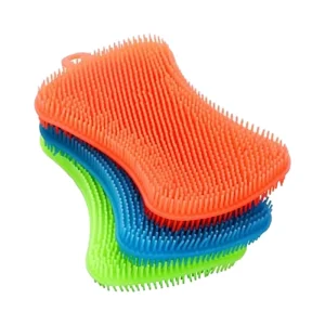 3Pcs Food-Grade Silicone Multi-Purpose Cleaning Brushes for Kitchen