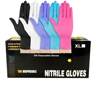 3mil 4mil 5mil Tattoo Nitrile Gloves Food Cleaning Glove Custom Logo Powder Free 9inches Disposable Nitrile Gloves