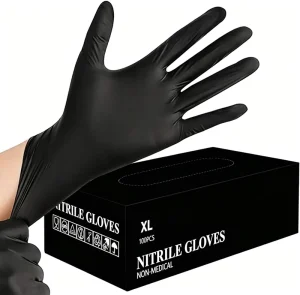 3mil 4mil Tattoo Nitrile Gloves Food Cleaning Glove Custom Logo Powder Free 9 inches Finger Texture Disposable Nitrile Gloves