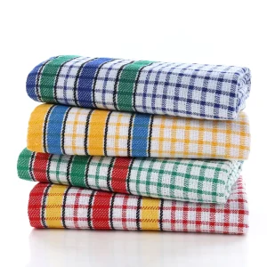 4 Colors Soft Lint Free Dish Cloth Cotton Grid Design Kitchen Towel Waffle Style of Tea Towel