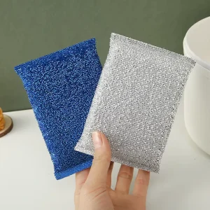 4 Pack Double Sided Household Cleaning Sponge Scouring Pad Microfiber Dish Sponges Non Scratch