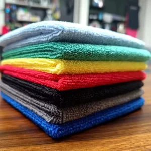 40*40cm 300gsm Polyester Microfiber Cleaning Cloth for Car and Kitchen Polishing 350gsm Printed Logo Towel for Floor Dish Use