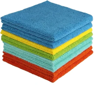 40*40cm Colorful Absorbent Quick Dry Warp Knitted Kitchen Dish Towel Reusable Microfiber Car Wash Drying Towels