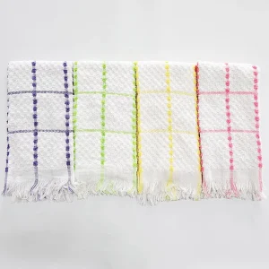 40*60cm 90g 70% Cotton 30% Polyester Plaid Kitchen Towel Tea Towel Cleaning Dish Cloth Factory Custom