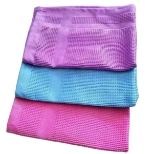 40*60cm Waffle Tea Towels Kitchen Towels Cleaning Cloths Recycled Microfiber Towel Checkered Dishcloths
