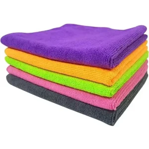 40 X 40cm Housewares Microfibre Cloths Towel Pink Blue Yellow Green Red Cleaning Microfiber Cloth in Buck