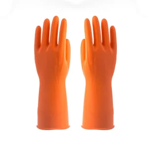40g orange Household Latex Brush wash rubber Glove