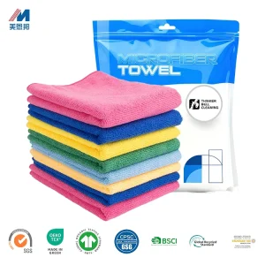 40x40cm 300GSM Gray Microfiber Warp Knit Lint Free Quick Dry Absorbent Cleaning Cloth for Car Kitchen Use