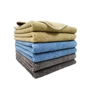 40x40cm 300gsm Grey Microfiber Warp Knitted Terry Cloth Car Kitchen Dish Cleaning Wash Towel