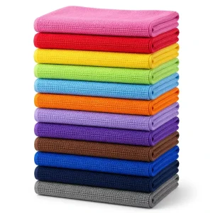 40x40cm Biodegradable Microfiber Kitchen Cleaning Cloths Super Absorbent Lint Free Dish Towels Custom Colors Factory Supply