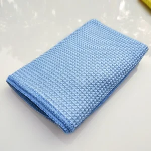 40x40cm Recycled Multi Purpose Honeycomb Microfiber Waffle Weave Towel Lint Free Glass Towel Glass Cleaning Cloth