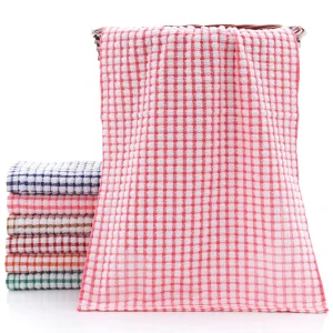 42*64 Cm 75 Gram piece 280 Gsm Check Stock Cotton Terry Tea Waffle Woven Cloth Cleaning Kitchen Dish Towels