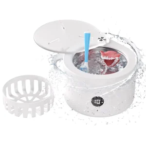 45KHZ 12V Portable Ultrasonic Denture & Jewelry Watch Car Household Electric Cleaners 150ml Capacity
