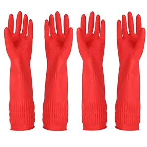 45cm 60cm Extended Cuff Kitchen Reusable Waterproof Latex Gloves Household Gardening Cleaning Work Glove