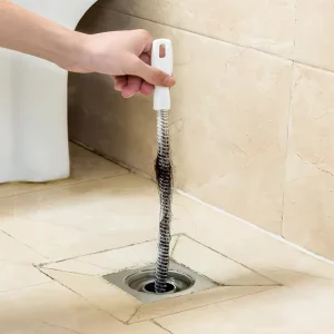45cm Pipe Dredging Brush Bathroom Hair Sewer Sink Cleaning Brush Drain Cleaner Clog Plug Hole Remover Tool