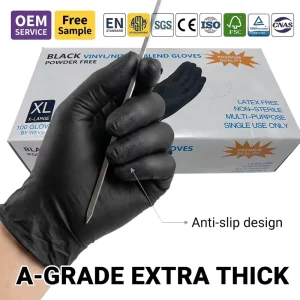4Mil Thickened Disposable Nitrile Gloves Latex Free Non Slip Design Powder Free Breathable Puncture Resistant Protective Gloves