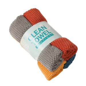 4pcs Pack Water Absorbent Thickened Microfiber Dishcloth Dishtowel Cleaning Cloth Dish Cloth Dish Towels for Kitchen