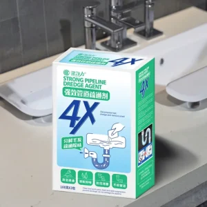 4x Powder Drain Opener with Above 80% Active Content for Pipe Cleaning and Effective Dredging Agents