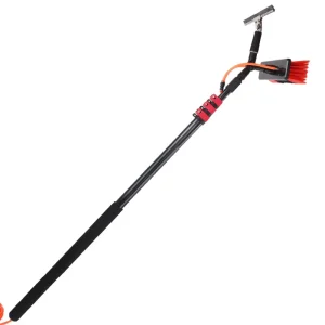 5 Section Aluminum Telescopic Cleaning Brush Flip Cam Locking Eco Friendly Design for High Building Glass Cleaning
