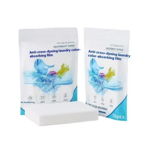 50 Piece Anti Color Laundry Dye Trapping Tablets Set Color Absorbing Paper Designed for Washing Machine Use Preventing Stains