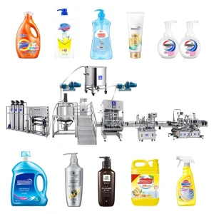 500-5000L Automatic Liquid Soap Production Line with Mixing tank Filling Machine Labeling Machine
