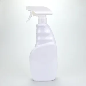 500/680ml Refillable PET Plastic White Bottle Glass Cleaner Bottle Garden Watering Trigger Spray Bottle