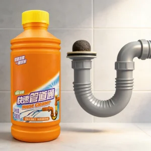 500G Non Dismantling Drain Cleaner Powder Lemon Scent Hassle Free Clog Clear Antibacterial Deodorizing Professional ISO9001