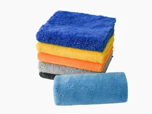 500GSM Square Coral Fleece Microfiber Cloth Plush Edgeless Eco Friendly Car Drying Wash Detailing Buffing Polishing Towel