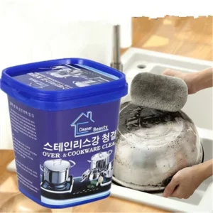 500g Stainless Steel Cleaning Paste Household Kitchen Oily Wash Pot Bottom Black Scale to Remove Dirt