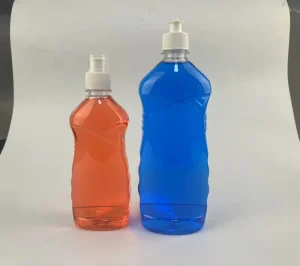 500ml Clear PET Plastic Liquid Dishwashing Detergent Bottle Round Shape Screw Cap for Cookware Screen Printing Surface Handling