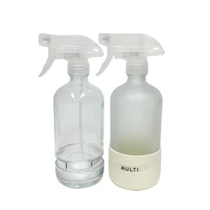 500ml Glass Spray Bottle with 2 Pcs Silicone Sleeve Multi Purpose Cleaner Spray Bottle