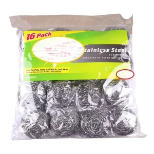 50G 24PCS Grade Stainless Steel Pot Scourer Heavy Duty Kitchen Scrubbing Cleaning Sponges Dishwashing Scouring Pads