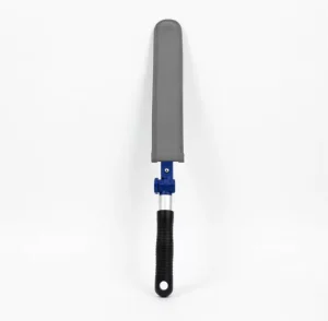 53cm Telescopic Duster Handle with Rotating Head Adjustable Aluminum Pole for Flat Dust Mops Ergonomic Black Grip