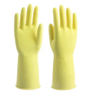 55g Kitchen Washing Dishwashing Household Gloves Cleaning Smooth Lined Rubber Latex Gloves