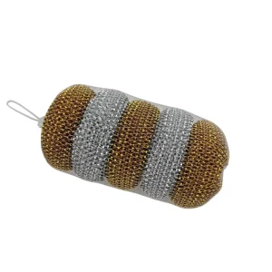5pcs Round Heavy Duty Galvanized Wire Mesh Scourer Metal Dishwashing Cleaning Ball Dish Scrubber Sponge