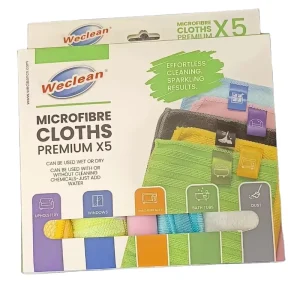 5pk Quick Dry Disposable and Reusable Cleaning Cloths Microfiber Towel Set