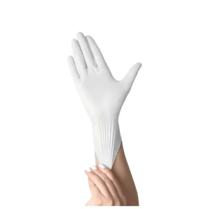 6 Mil White Nitrile Gloves Disposable Heavy Duty Chemical Oil Resistant Industrial Automotive Mechanics Gloves