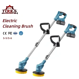 6 in 1 Electric Spin Scrubber Cordless Cleaning Brush with Telescopic Long Handle Shower Scrubber for Bathroom Kitchen Gutter