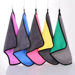 600 GSM Square Microfiber Car Cleaning Towels Premium Auto Detailing Cloths for Polishing Drying OEM ODM Supply