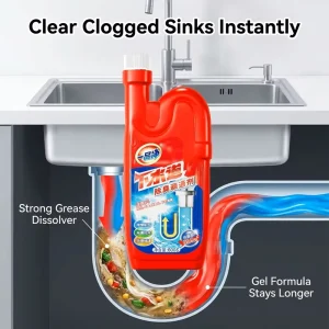 600g Drain Cleaner Gel Powerful Pipe Declogger for Kitchen Sinks and Bathrooms Private Label