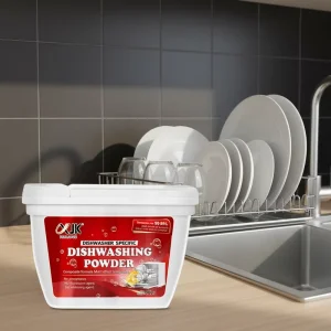 600g Solid Eco Friendly Dishwashing Powder White Powerful Stain Removal Bulk Kitchenware Use 5%-15%
