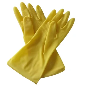 65g Yellow Household Waterproof Kitchen Gloves for Cleaning Washing Food Use Latex Gloves
