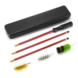 6Pcs Outdoor Hunting 12 Gauge Gun Aluminum Cleaning Kit Bore Gun Cleaning Rod Brushes