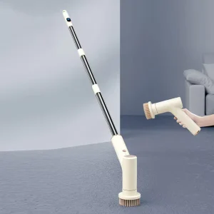 7-in-1 Cordless Electric Cleaning Brush Multifunction Bathroom Tile Floor Scrubber with Telescopic Extension Cleaning Tool