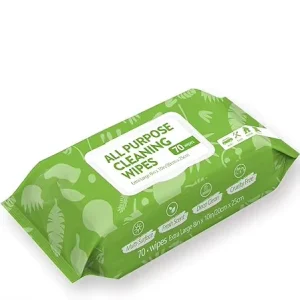 70 Piece Comprehensive Multi Purpose Wet Cleansing Wipes Soft and Unscented Effective Cleaning with Spunlace Material