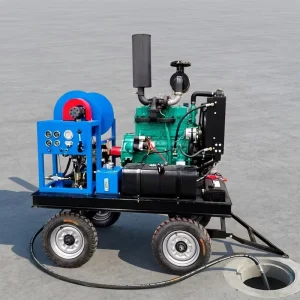 700mm Large Diameter Ultra High Pressure Diesel-Powered Heavy Duty Sewer Drain Pipe Cleaning Machine for Sludge Removal